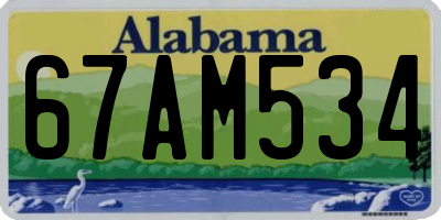 AL license plate 67AM534