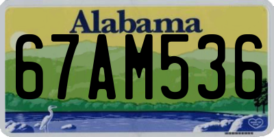 AL license plate 67AM536