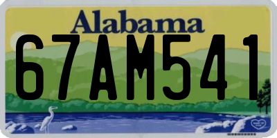 AL license plate 67AM541
