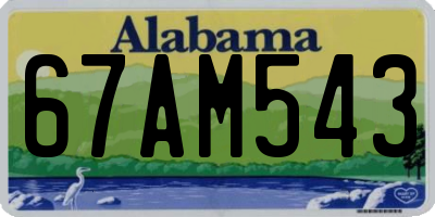 AL license plate 67AM543