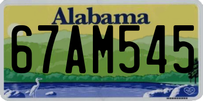 AL license plate 67AM545