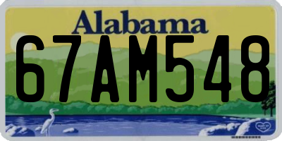 AL license plate 67AM548