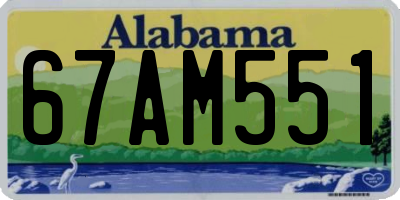 AL license plate 67AM551