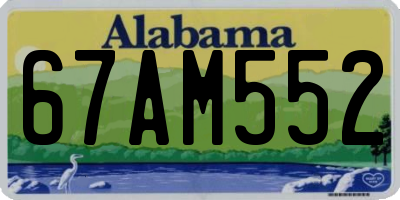 AL license plate 67AM552