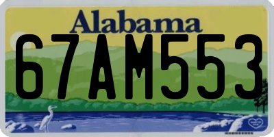 AL license plate 67AM553