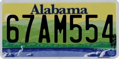 AL license plate 67AM554