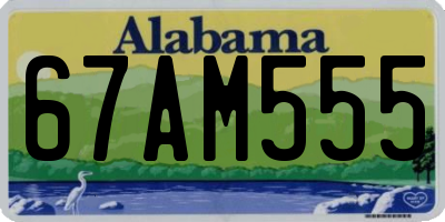 AL license plate 67AM555