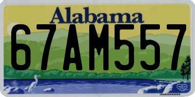 AL license plate 67AM557