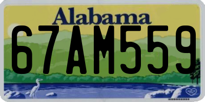 AL license plate 67AM559