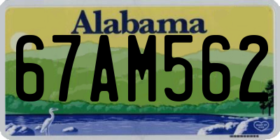 AL license plate 67AM562