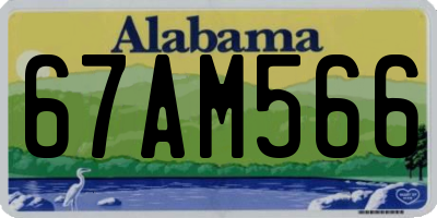AL license plate 67AM566
