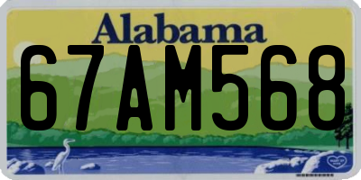 AL license plate 67AM568