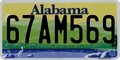 AL license plate 67AM569