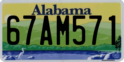 AL license plate 67AM571