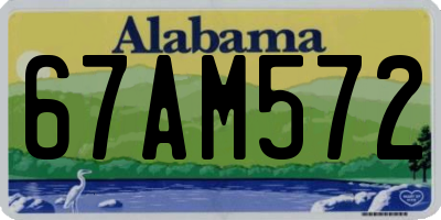 AL license plate 67AM572
