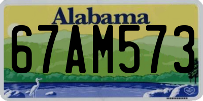 AL license plate 67AM573