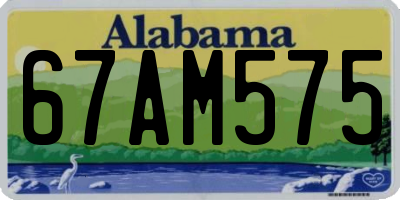 AL license plate 67AM575