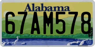 AL license plate 67AM578