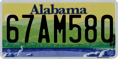 AL license plate 67AM580