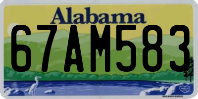 AL license plate 67AM583