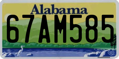 AL license plate 67AM585