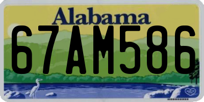 AL license plate 67AM586