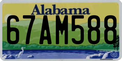 AL license plate 67AM588