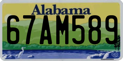 AL license plate 67AM589