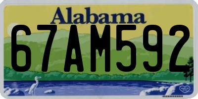 AL license plate 67AM592