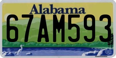 AL license plate 67AM593