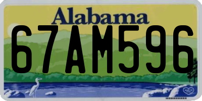 AL license plate 67AM596