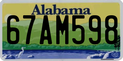 AL license plate 67AM598