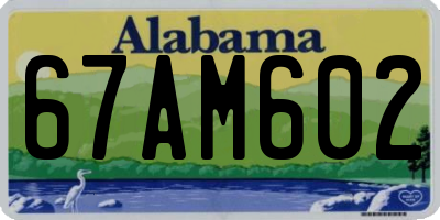 AL license plate 67AM602
