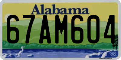 AL license plate 67AM604