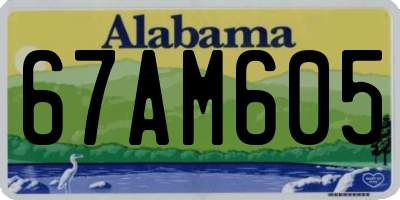 AL license plate 67AM605