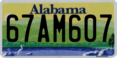 AL license plate 67AM607