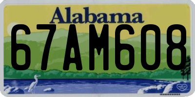 AL license plate 67AM608