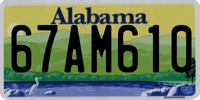 AL license plate 67AM610