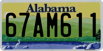 AL license plate 67AM611