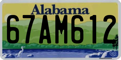 AL license plate 67AM612