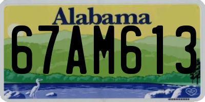 AL license plate 67AM613
