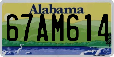 AL license plate 67AM614
