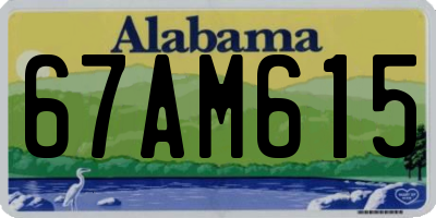 AL license plate 67AM615