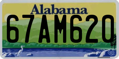 AL license plate 67AM620