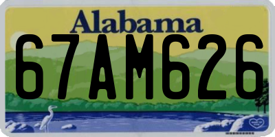 AL license plate 67AM626