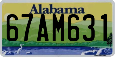 AL license plate 67AM631