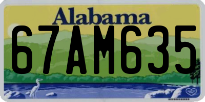 AL license plate 67AM635