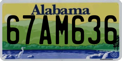 AL license plate 67AM636
