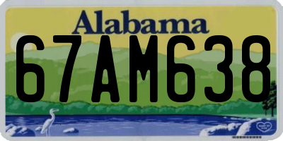 AL license plate 67AM638