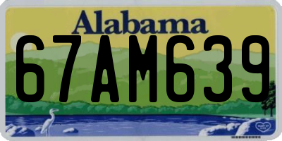 AL license plate 67AM639